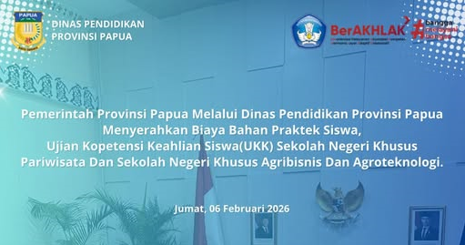 Pemprov Papua Serahkan Bantuan Biaya Ujian Praktik dan UKK Siswa